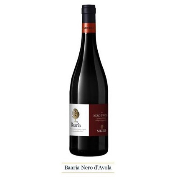 Sicilian red wine Miceli BAARIA NERO D'AVOLA IGT - Lt. 0,75