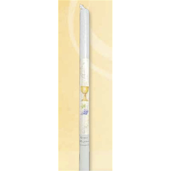 First communion Decorated candle diameter cm.2 height cm.35