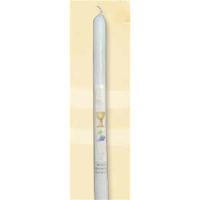First communion Decorated candle diameter cm.1,5 height cm.28
