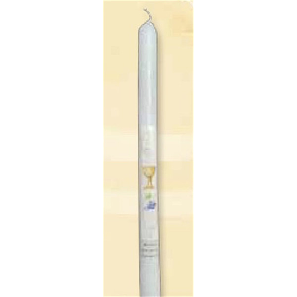 First communion Decorated candle diameter cm.1,5 height cm.28