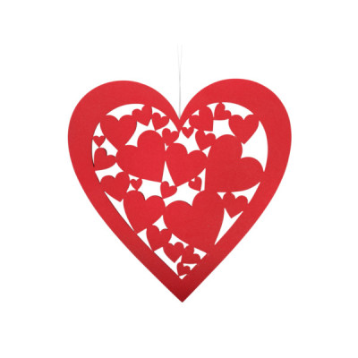 Heart to hang with small hearts 25 cm