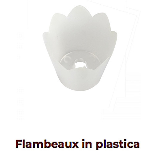 Flambeaux in white colored plastic 2 pieces