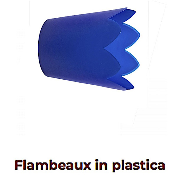 Flambeaux in blue colored plastic 2 pieces