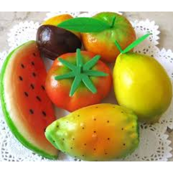 Sicilian marzipan fruits - pack of mixed fruit - 250 gr