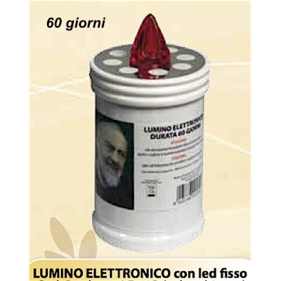White Electronic votive candle fixed led lasting 60 days.