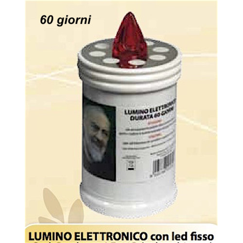White Electronic votive candle fixed led lasting 60 days.