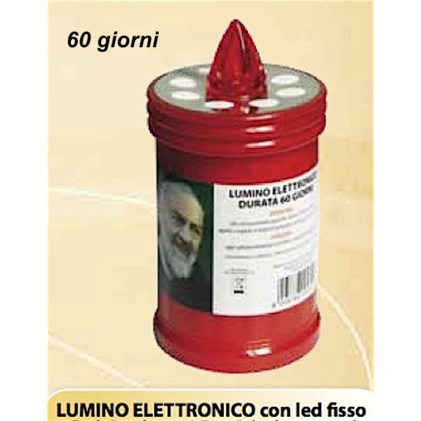 Red Electronic votive candle fixed led lasting 60 days.