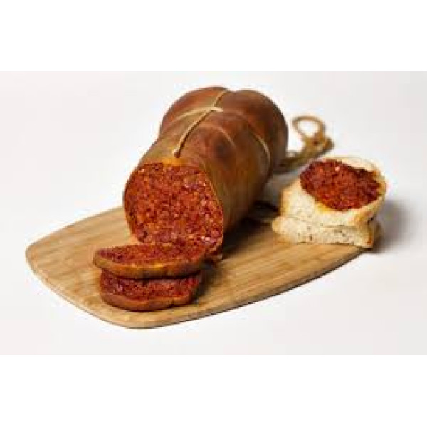 Hot spicy Nduja ham from Calabria Vacuum packed - Approximately 35,27 Oz. (Kg.1) 