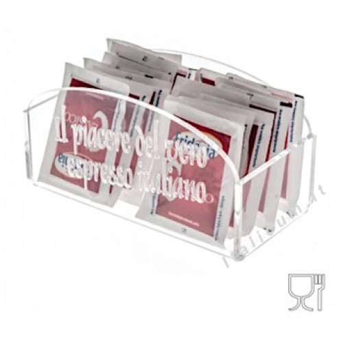Sugar packet holder clear plexiglass cm.12x6x6