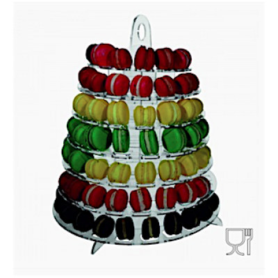 Macarons holder clear acrylic display 7 Shelf 108 slots cm.41,5x41,5x47
