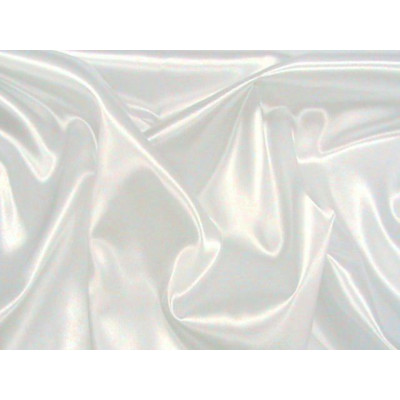 Satin WHITE 100% polyester - height 150 cm - 190 gr./mt. - 1 meter