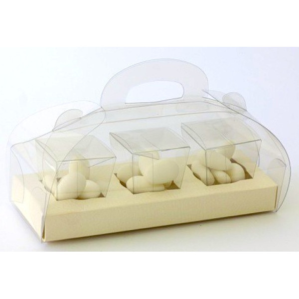 Transparent case box Bicchierino - opening from above - mm. 33x33x50 