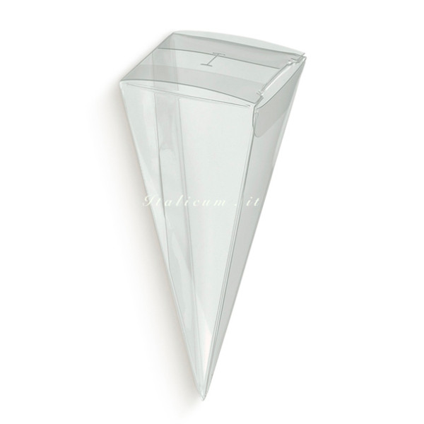 Transparent Boxes cone with upper hole mm. 115 Pcs.10