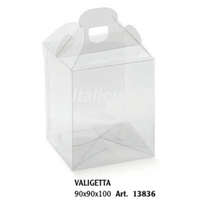 Clear jars holder box 1 place 500 gr. Handbag with handles mm.90x90x100 - 10 Pcs.