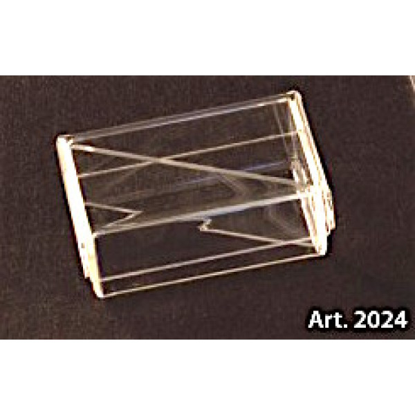 PLEXIGLAS RECTANGULAR candy box with lid and dividers - 6 Pcs. - mm. 48x80x30