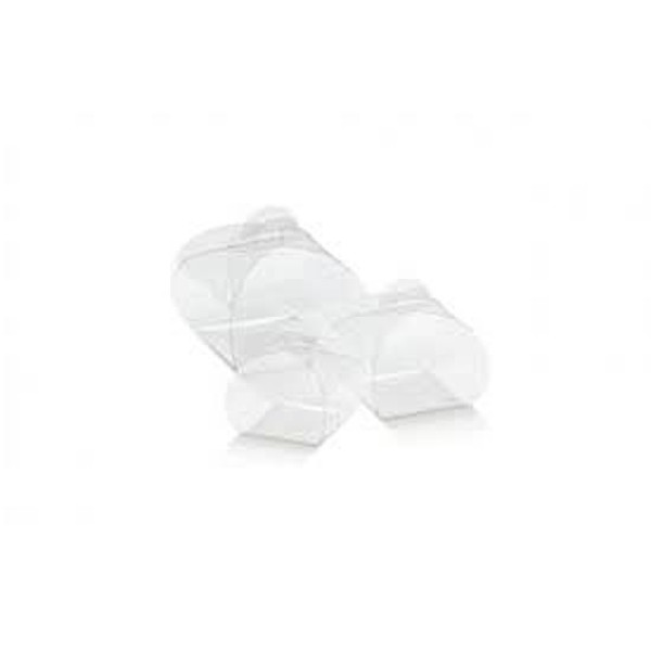 Transparent PVC boxes Tortina mm.64X64X51  - 10 Pcs.