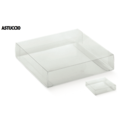Transparent folding boxes with lateral opening mm.70x70x20 - 10 Pcs