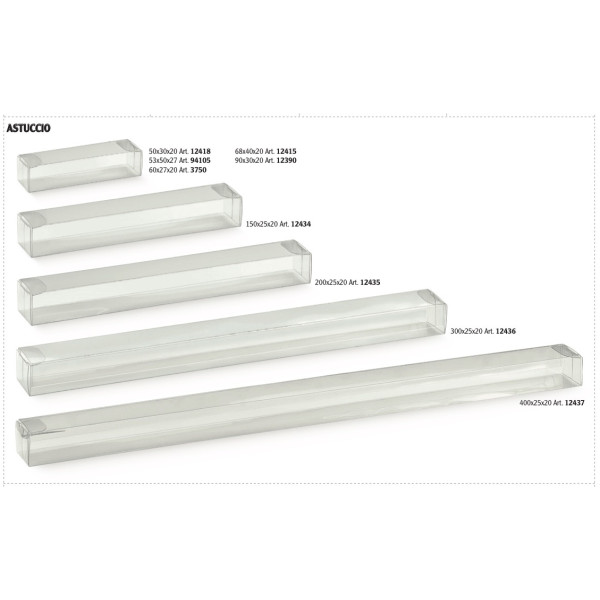 Clear folding boxes mm.400x25x20 - 10 Pcs.  
