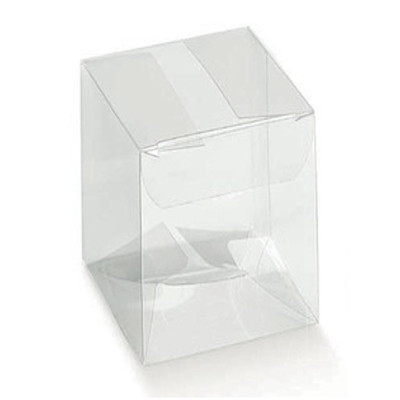 Transparent folding boxes mm.80x80x180 - 10 Pcs.  