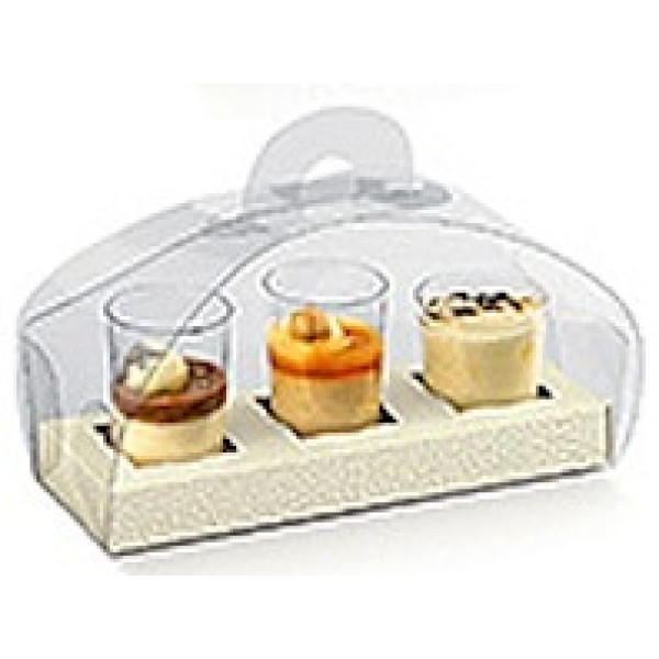 Transparent case box Bicchierino - opening from above - mm. 33x33x50 