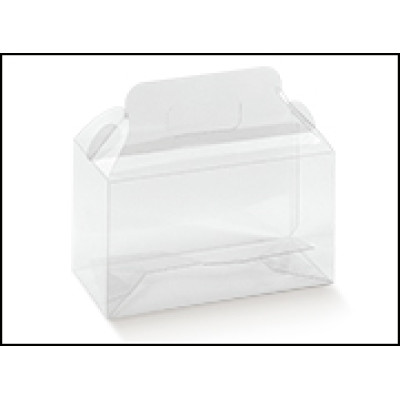 Clear jars holder box in PVC Handbag with handles mm.130x60x120  - 10 Pcs.