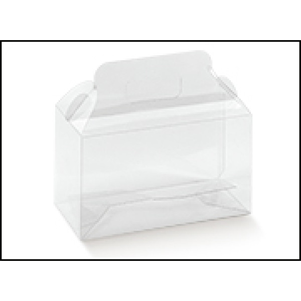 Clear jars holder box 2 places in PVC Handbag with handles mm.130x60x90  - 10 Pcs.