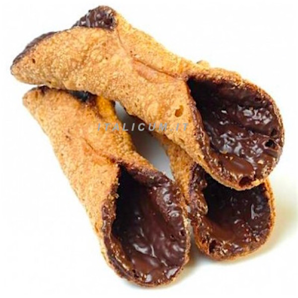 Sicilian cannoli peel with dark chocolate