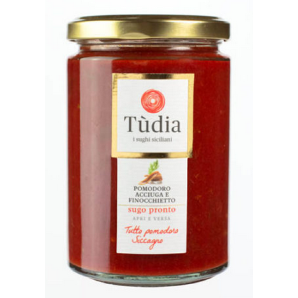 Sicilian ready tomato sauce with anchovies and wild fennel - 12,35 Oz.
