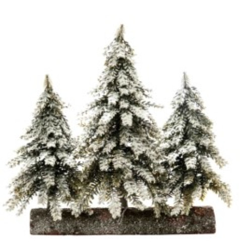 Christmas snowy tree 35 cm. with base