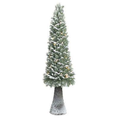 Snow-covered Christmas tree 110 cm built-in LED lights
