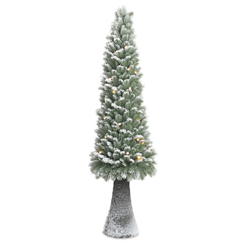 Snow-covered Christmas tree 110 cm built-in LED lights