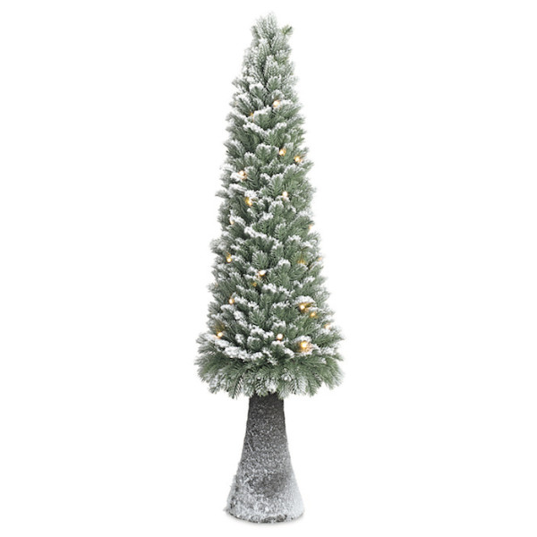 Snow-covered Christmas tree 110 cm built-in LED lights