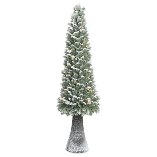 Snow-covered Christmas tree 80 cm built-in LED lights