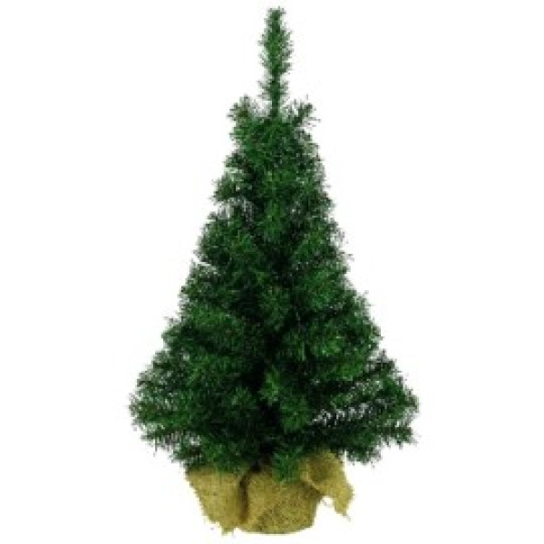 Green Christmas tree height 60 cm with base  