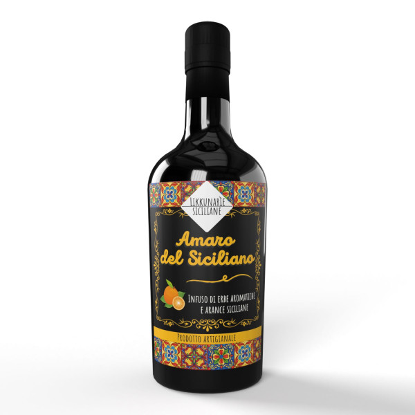 Bitter with aromatic herbs and Sicilian oranges - 50 cl. 28%