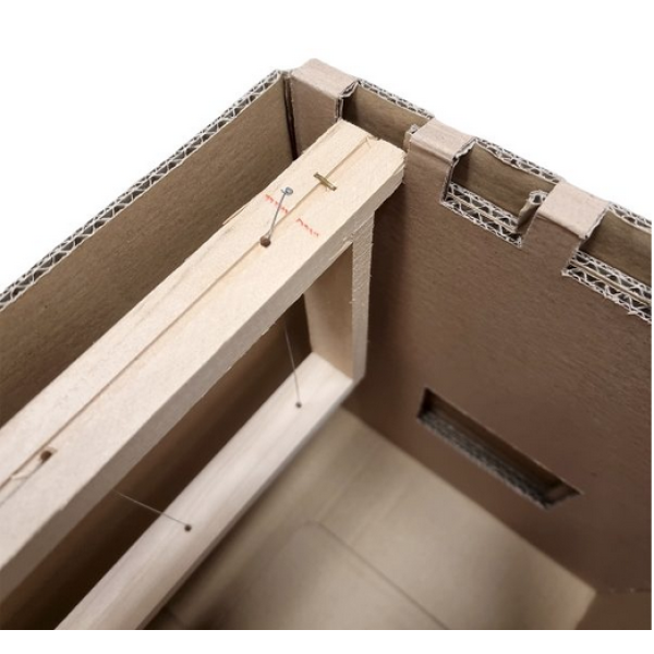 Hive swarm holder 5 honey combs cardboard and fiberglass drawer mm.485 x 220 x 345 - 50 pieces