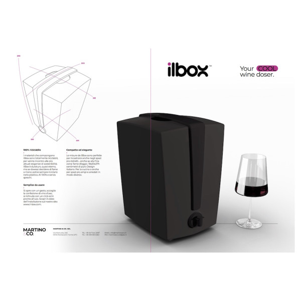 Container for reusable wine bag in box