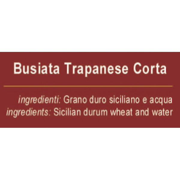 Artisan short Trapani busiate 24 pack of 500 gr. - 100% Sicilian durum wheat
