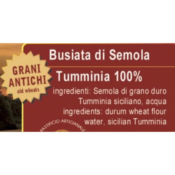 Russello durum wheat semolina busiate - 100% ancient Sicilian grains - 20 packs of 500 gr.