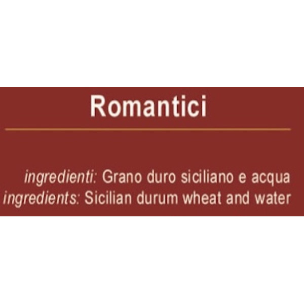 Romantici Sicilian durum wheat pasta - Artisan - 24 packs of 500 gr.