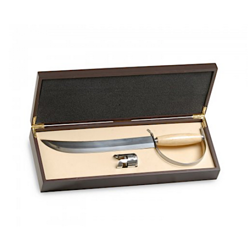 Saber wooden box with sparkling wine cap