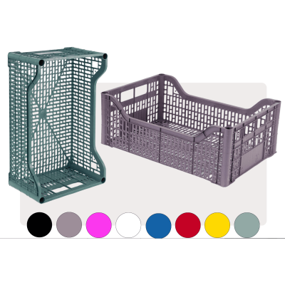 Recycled plastic fruit and vegetable crate cm.30x50x17.5 - Pallet 128 pieces