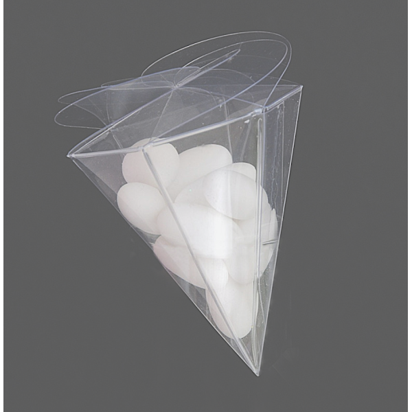 Transparent Cone box with Spiral Closure mm.80