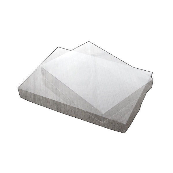 Custom made square or rectangular transparent lids for boxes - MINIMUM 100 PIECES