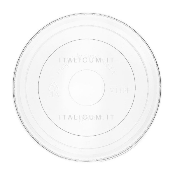 Transparent round PVC lids diameter cm.20 height cm.1,4 for boxes diameter cm.20 - 100 pieces