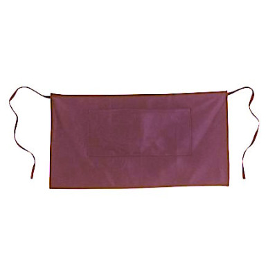 Short burgundy cotton bar apron cm.35 - Pcs.1