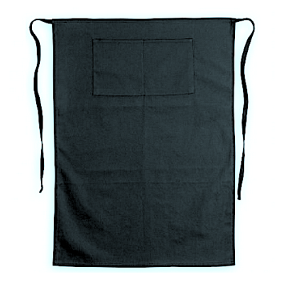 Black bar apron 90x65 cm long with front pocket