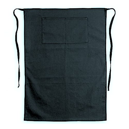 Black bar apron 90x65 cm long with front pocket