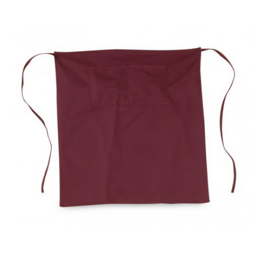 Medium waist burgundy bar apron cm.75x60 with front pocket