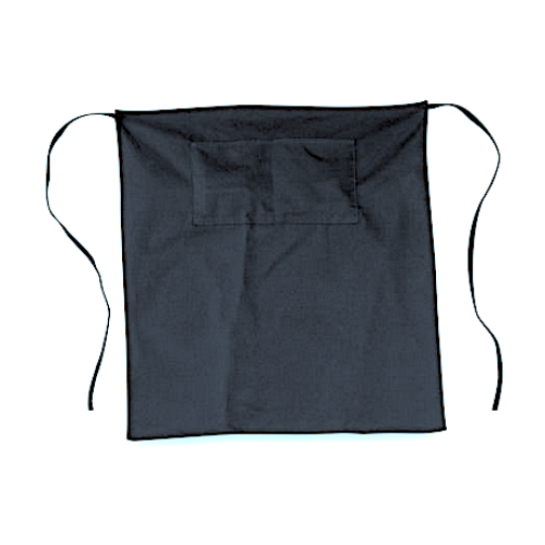 Black bar apron medium waist cm.75x60 with front pocket
